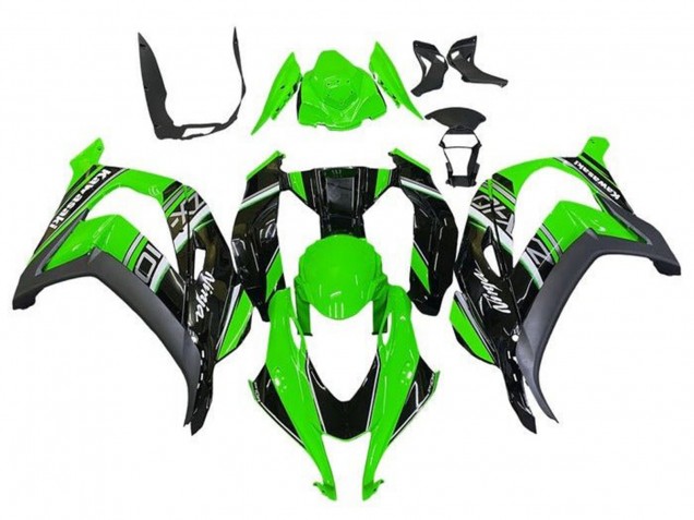 2016-2020 Kawasaki ZX10R Motorcycle Fairings - Green Black Grey UK
