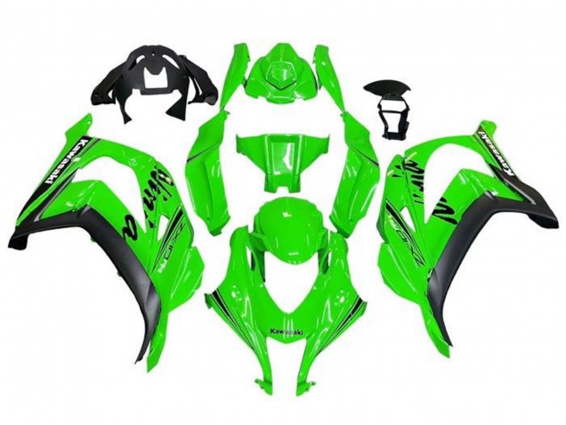 2016-2020 Kawasaki ZX10R Motorcycle Fairings - Green Black UK