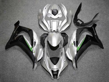 2016-2020 Kawasaki ZX10R Motorcycle Fairings - Silver Green Black UK