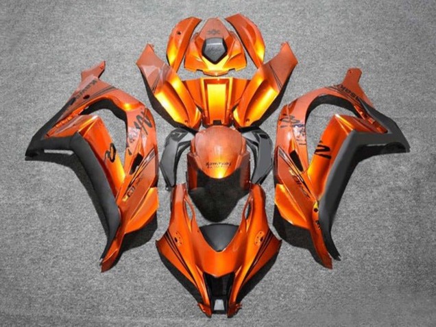 2016-2020 Kawasaki ZX10R Motorcycle Fairings - Orange Black UK