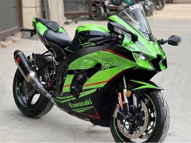2021-2025 Kawasaki ZX10R Motorcycle Fairings - Green Black Red Stripe UK