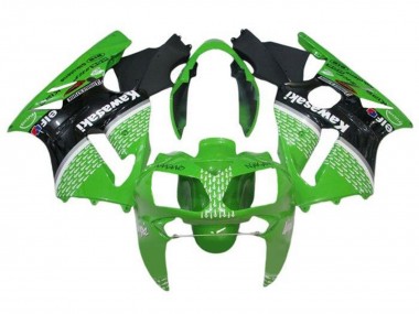 2000-2001 Kawasaki ZX12R Motorcycle Fairings - Green Black White Elf UK