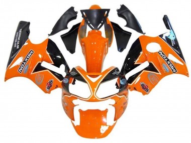 2000-2001 Kawasaki ZX12R Motorcycle Fairings - Orange Black White Maxton UK