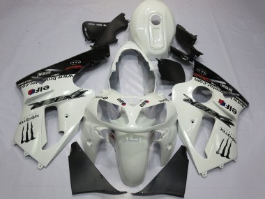 2000-2001 Kawasaki ZX12R Motorcycle Fairings - Pearl White Black Elf Monster Energy UK