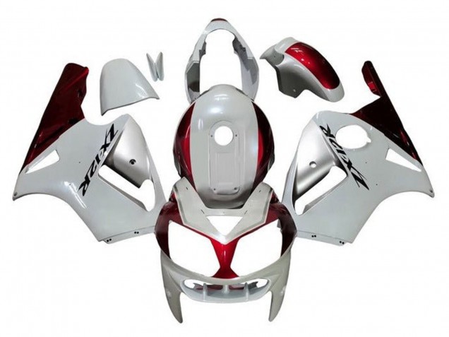2000-2001 Kawasaki ZX12R Motorcycle Fairings - White Silver Red Black UK