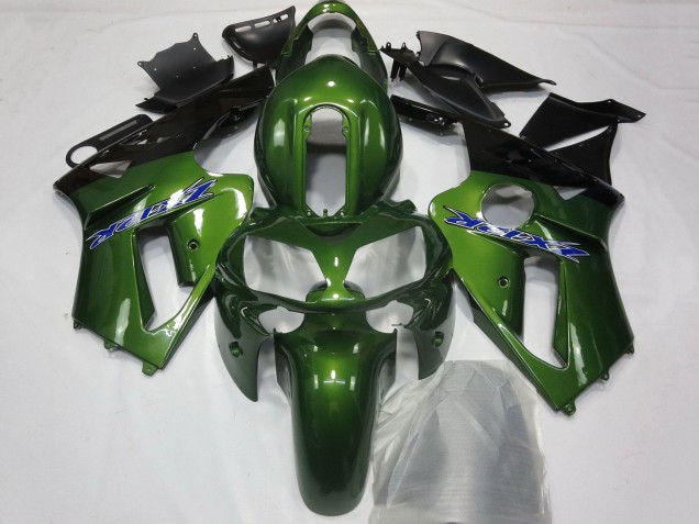 2000-2001 Kawasaki ZX12R Motorcycle Fairings - Dark Green Black Blue UK
