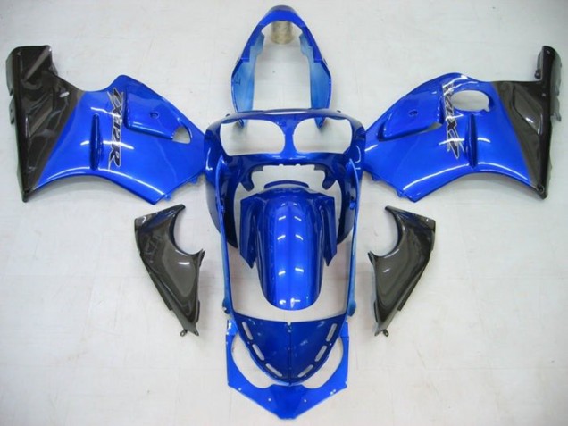 2002-2006 Kawasaki ZX12R Motorcycle Fairing - Blue Glossy Black UK
