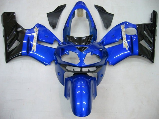 2002-2006 Kawasaki ZX12R Motorcycle Fairings - Blue Glossy Black UK