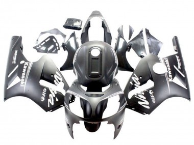 2002-2006 Kawasaki ZX12R Motorcycle Fairings - Matte Black White UK