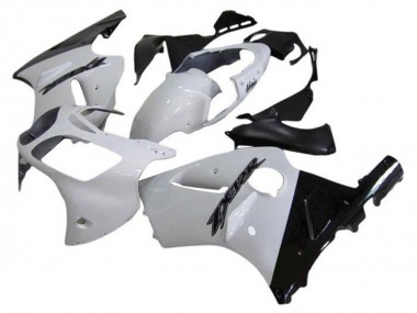 2002-2006 Kawasaki ZX12R Motorcycle Fairings - White Glossy Black UK