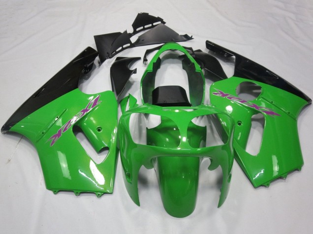 2002-2006 Kawasaki ZX12R Motorcycle Fairings - Green Black Purple UK