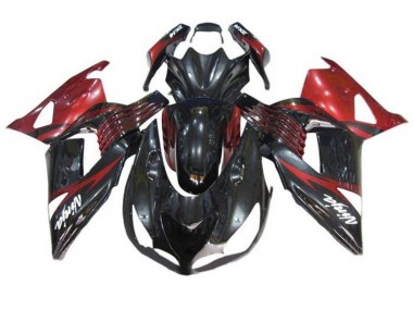 2006-2011 Kawasaki ZX14R ZZR1400 Motorcycle Fairings - Red Glossy Black White Decal UK