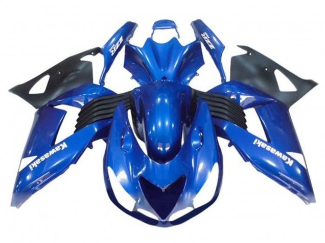 2006-2011 Kawasaki ZX14R ZZR1400 Motorcycle Fairings - Blue Black White Decal UK