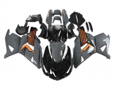 2006-2011 Kawasaki ZX14R ZZR1400 Motorcycle Fairings - Grey Orange Black UK