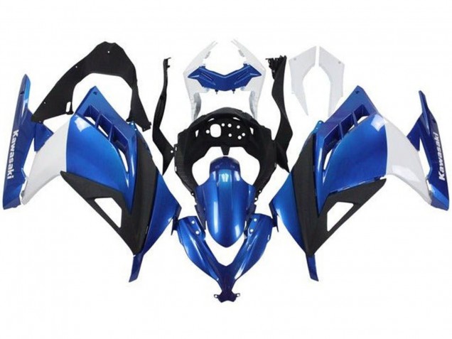 2013-2024 Kawasaki EX300 Motorcycle Fairings - White Blue Black UK