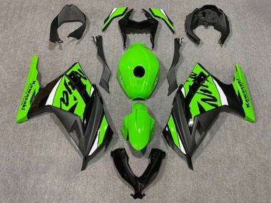 2013-2024 Kawasaki EX300 Motorcycle Fairings - Green White Black UK