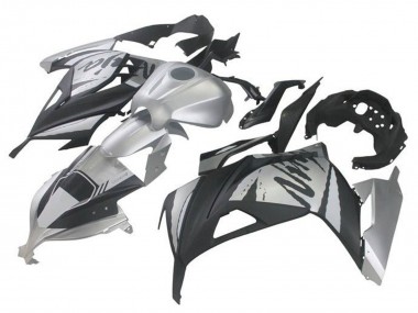 2013-2024 Kawasaki EX300 Motorcycle Fairings - Silver Black UK
