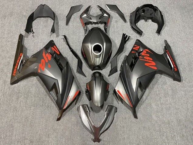 2013-2024 Kawasaki EX300 Motorcycle Fairings - Matte Black Red UK