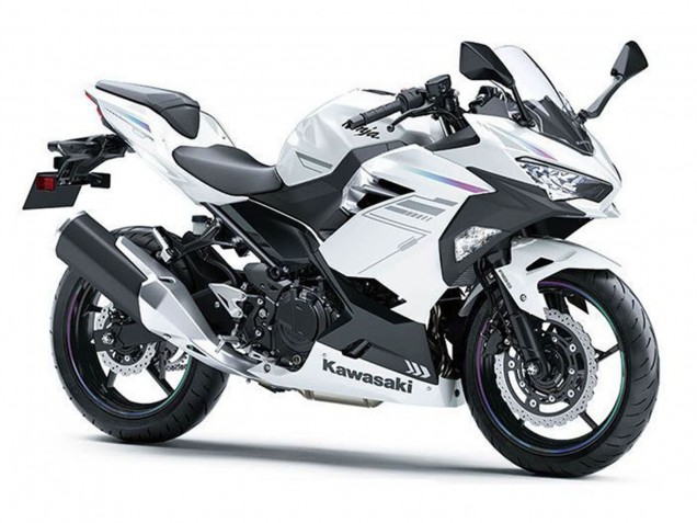 2018-2024 Kawasaki Ninja 400 Motorcycle Fairings - Pearl White Blizzard UK