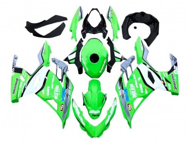 2018-2024 Kawasaki Ninja 400 Motorcycle Fairings - Green Grey Black Blue Trick Star Bridgestone UK