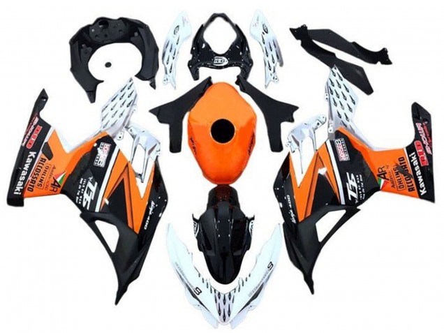 2018-2024 Kawasaki Ninja 400 Motorcycle Fairings - Orange White Black UK