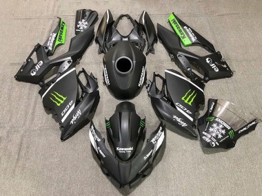 2018-2024 Kawasaki Ninja 400 Motorcycle Fairings - Matte Black White Green Monster Snow UK