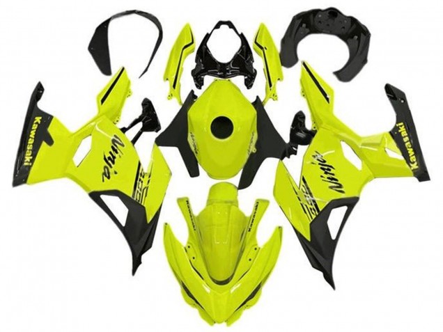 2018-2024 Kawasaki Ninja 400 Motorcycle Fairings - Neon Yellow Black UK