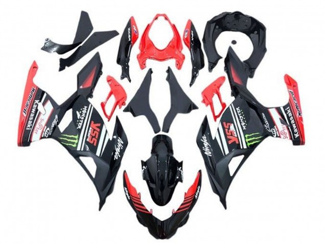 2018-2024 Kawasaki Ninja 400 Motorcycle Fairings - Red Black Green Monster UK
