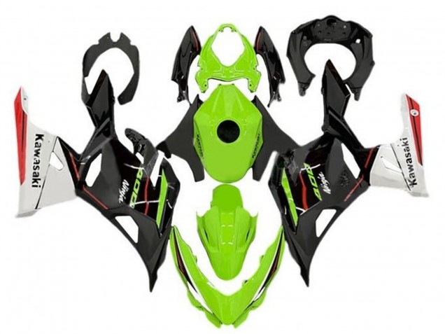 2018-2024 Kawasaki Ninja 400 Motorcycle Fairings - Green Black White Red UK