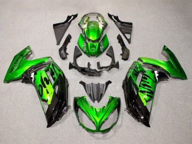 2012-2016 Kawasaki Ninja 650 EX650 Motorcycle Fairings - Green Glossy Black UK