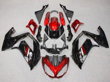 2012-2016 Kawasaki Ninja 650 EX650 Motorcycle Fairings - Red Glossy Black UK