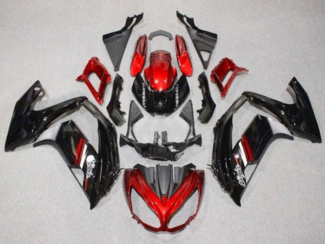 2012-2016 Kawasaki Ninja 650 EX650 Motorcycle Fairings - Red Glossy Black UK