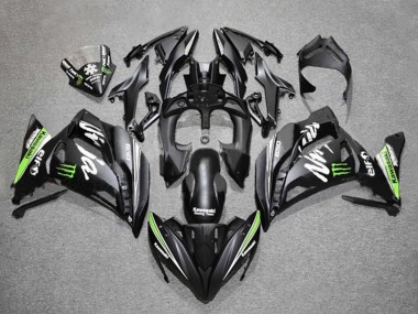 2017-2019 Kawasaki Ninja 650 EX650 Motorcycle Fairings - Matte Black Green White Monster UK