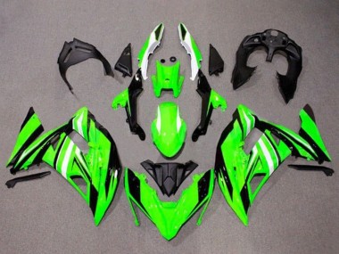 2017-2019 Kawasaki Ninja 650 EX650 Motorcycle Fairings - Green White Black Stripe UK