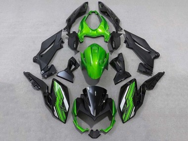 2018-2024 Kawasaki Z400 Motorcycle Fairings - Green White Black UK