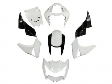 2007-2009 Kawasaki Z1000 Motorcycle Fairings - White Black UK