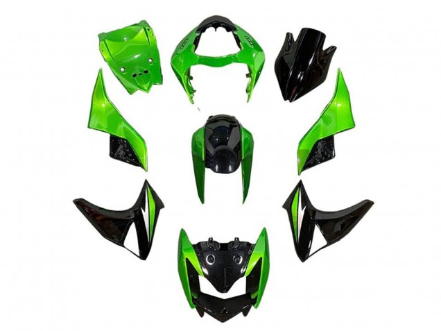 2007-2009 Kawasaki Z1000 Motorcycle Fairings - Green Glossy Black UK