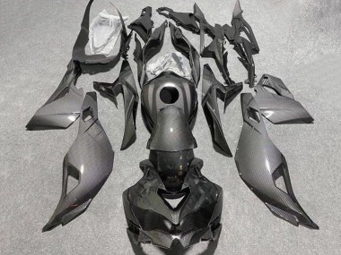 2019-2025 Kawasaki ZX25R ZX-25R Motorcycle Fairings - Black Faux Carbon Fiber UK