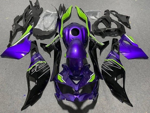2019-2025 Kawasaki ZX25R ZX-25R Motorcycle Fairings - Purple Green Glossy Black UK