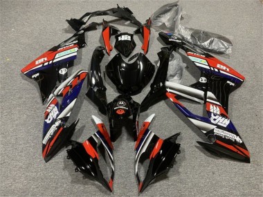 2015-2016 BMW S1000RR Motorcycle Fairings - White Red Blue Glossy Black Stripe UK