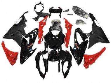 2015-2016 BMW S1000RR Motorcycle Fairings - Glossy Black Matte Black Red UK