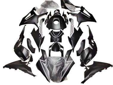 2019-2022 BMW S1000RR Motorcycle Fairings - Matte Black White Lines UK