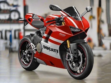2018-2019 Ducati Panigale V4 V4S Motorcycle Fairings - White Red Stripe UK