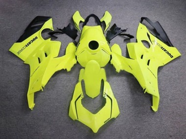 2020-2021 Ducati Panigale V4 V4S Motorcycle Fairings - Neon Yellow Glossy Black Corse UK