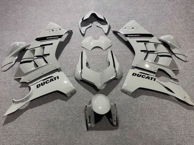 2020-2021 Ducati Panigale V4 V4S Motorcycle Fairings - Grey Glossy Black UK