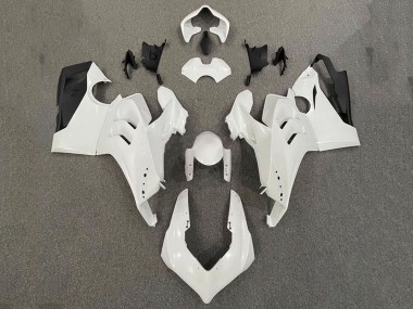 2020-2021 Ducati Panigale V4 V4S Motorcycle Fairings - Pearl White Glossy Black UK