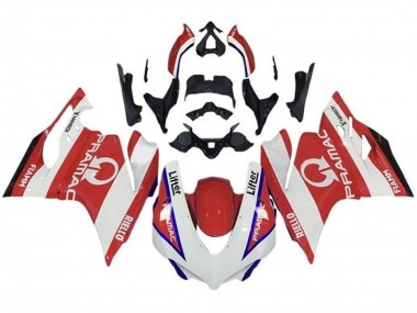 2015-2020 Ducati 959/1299 Motorcycle Fairings - White Red Blue Pramac UK