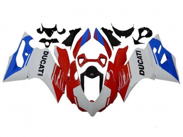 2011-2014 Ducati Panigale 1199 Motorcycle Fairings - White Red Blue UK
