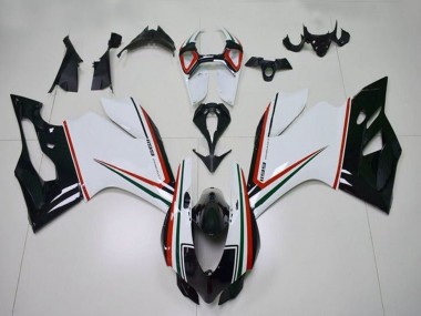 2011-2014 Ducati Panigale 1199 Motorcycle Fairings - White Red Green Glossy Black UK