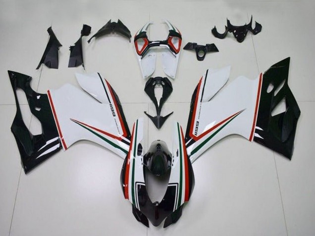 2011-2014 Ducati Panigale 1199 Motorcycle Fairings - White Red Green Glossy Black UK